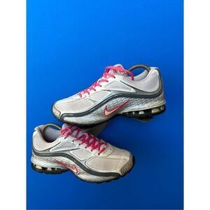 Nike Womens Reax Run 5 407987-116 White Gray Running Shoes Sneakers Size 8.5